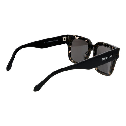 Sunglasses by Replay for unisex in plastic multicolor features an lustrous full-rim square frame design with multicolor coloured frame detailing and non-polarized category-3-dark-tint lens for a lustrous aesthetic.