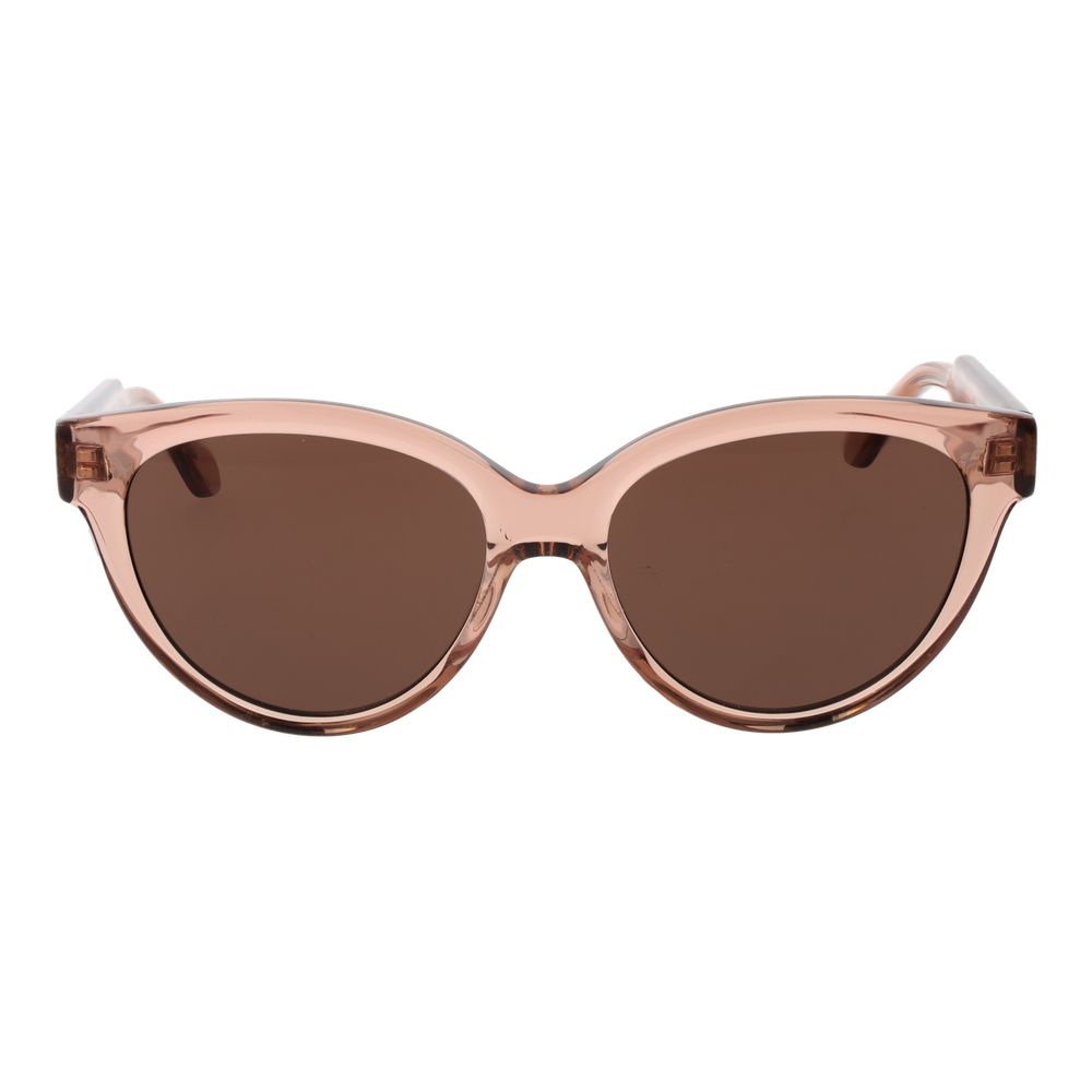 Sunglasses by Replay for women in plastic and pink featuring an opulent full-rim cat-eye frame design with a sophisticated rose coloured frame finish and high-performance non-polarized category-3-dark-tint lens.