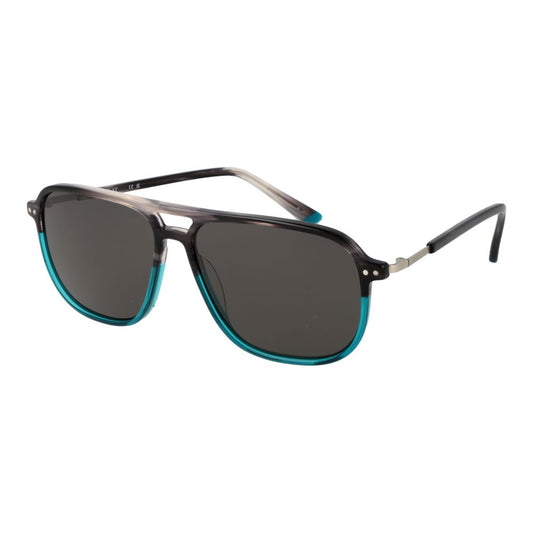 Sunglasses by Replay for men in plastic and turquoise featuring an opulent aviator full-rim frame design with a sophisticated turquoise coloured frame finish and high-performance non-polarized category-3-dark-tint lens.
