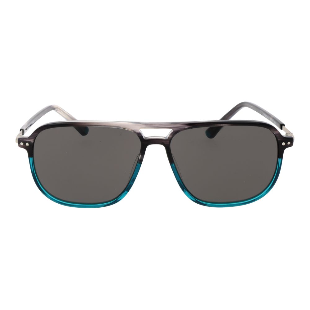 Sunglasses by Replay for men in plastic and turquoise presents a sumptuous silhouette, featuring turquoise coloured frame and aviator full-rim frame design with non-polarized category-3-dark-tint lens for a sumptuous look.