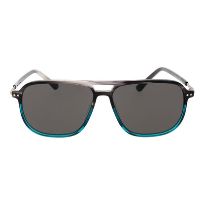 Sunglasses by Replay for men in plastic and turquoise presents a sumptuous silhouette, featuring turquoise coloured frame and aviator full-rim frame design with non-polarized category-3-dark-tint lens for a sumptuous look.