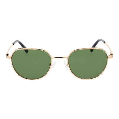 Sunglasses by Replay for men in metal and gold presents a sumptuous silhouette, featuring gold coloured frame and full-rim panto frame design with non-polarized category-3-dark-tint lens for a sumptuous look.