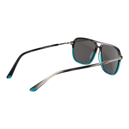 Sunglasses by Replay for men in plastic turquoise features an lustrous aviator full-rim frame design with turquoise coloured frame detailing and non-polarized category-3-dark-tint lens for a lustrous aesthetic.