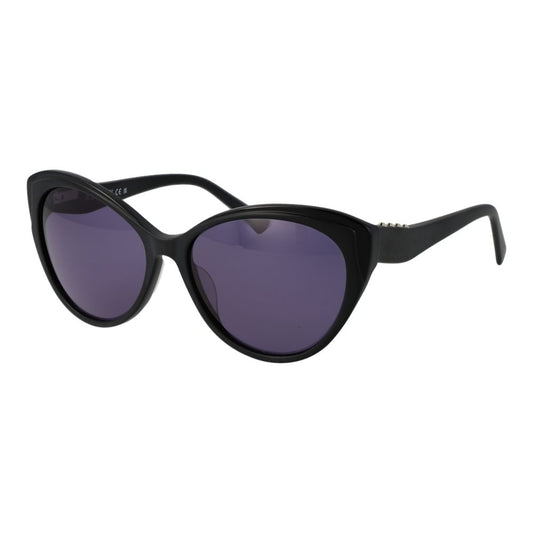 Sunglasses by Replay for women in plastic and black presents a sumptuous silhouette, featuring black coloured frame and full-rim cat-eye frame design with non-polarized category-3-dark-tint lens for a sumptuous look.