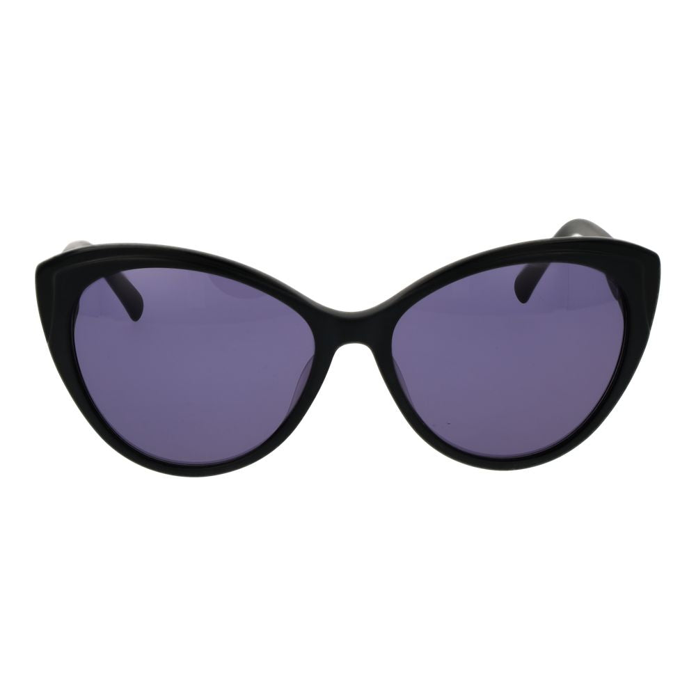 Sunglasses by Replay for women in plastic black showcases a ethereal silhouette, featuring black coloured frame full-rim cat-eye frame design with non-polarized category-3-dark-tint lens for a ethereal finish.