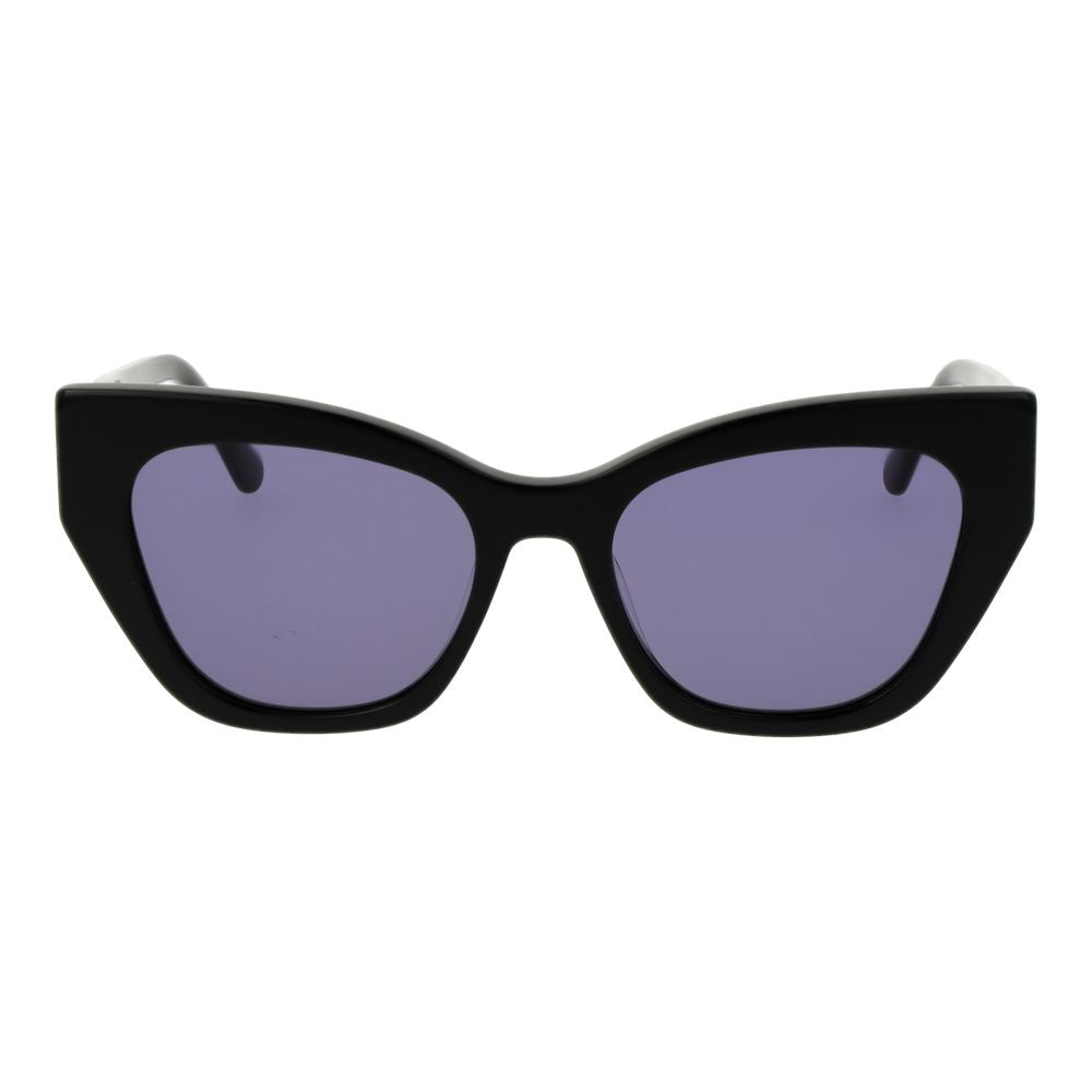 This Sunglasses by Replay for women in plastic black presents a sumptuous silhouette, showcasing a sumptuous full-rim cat-eye frame design in black coloured frame and high-performance non-polarized category-3-dark-tint lens.