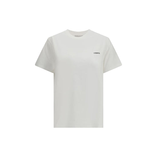 T-Shirt by Coperni for women in cotton white showcases a chic silhouette, artfully detailed with a chic crew neckline and short-sleeve for a chic finish.