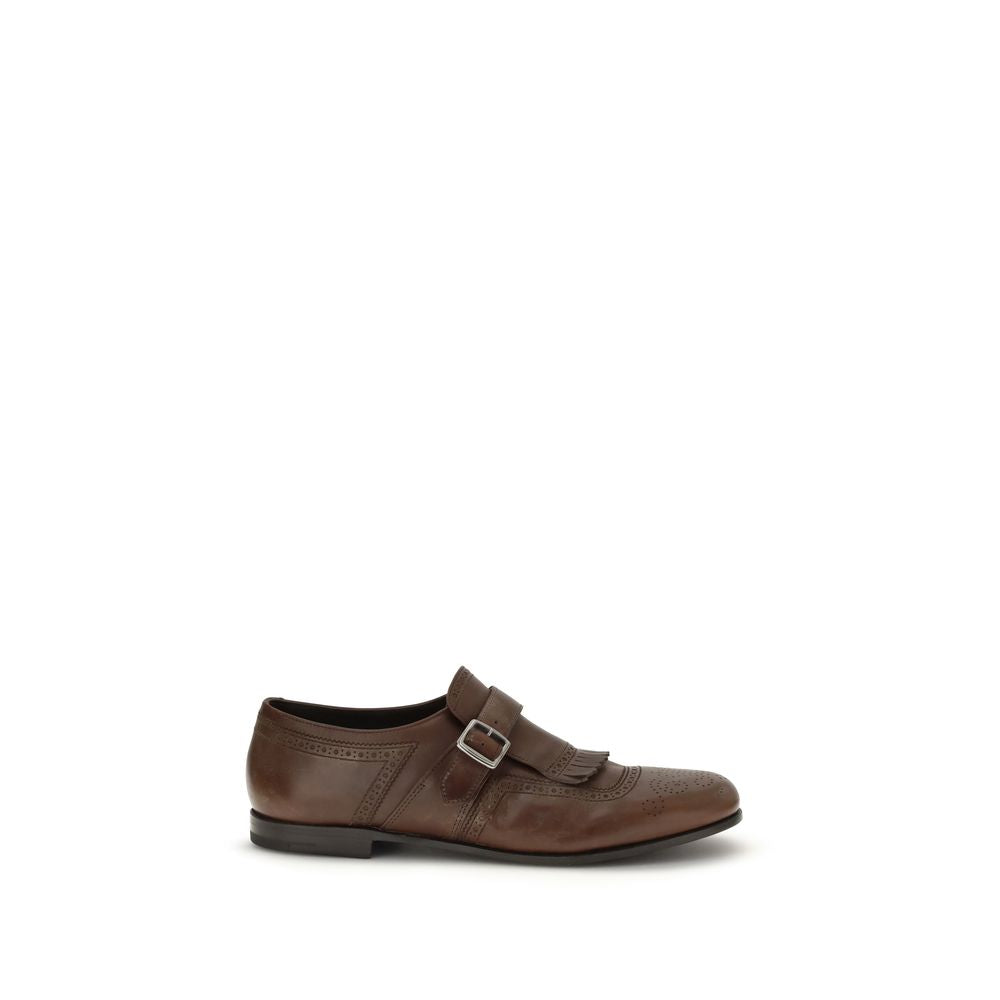Loafer Slip-On Shoes by Church's for men in suede calf leather & wool brown & houndstooth features an dynamic silhouette from the Men's Suede Calf Leather & Wool Loafer Slip-On Shoes collection, defined by a dynamic and for a dynamic look.