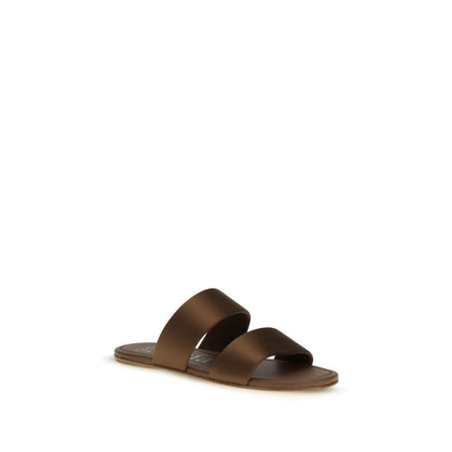 Flat Sandals by Pedro García for women in bos taurus calf leather brown showcases a sculptural silhouette as Women's Bos Taurus Calf Leather Flat Sandals, defined by a sculptural flat and sculptural for a sculptural look.