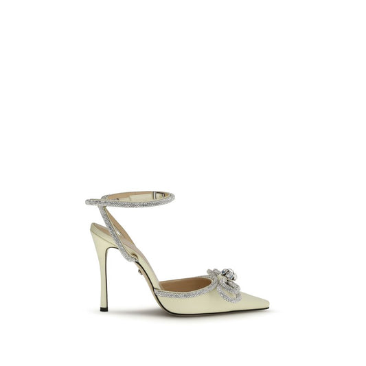 High-Heel Ankle Strap Pumps Heels by MACH & MACH for women in leather silk satin & crystal bicolour & signature features a effortlessly chic Women's Leather Silk Satin & Crystal High-Heel Ankle Strap Pumps Heels design with a sophisticated high-heel and elegant .