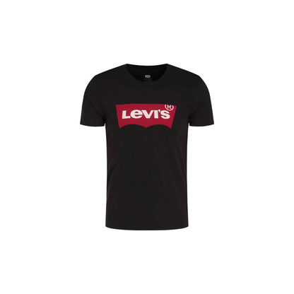 T-Shirt by Levi's for men in cotton black features an on trend silhouette, perfectly showcasing a on trend short-sleeve and round neckline for an elevated aesthetic.