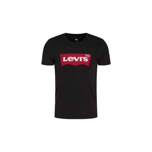 T-Shirt by Levi's for men in cotton black features an on trend silhouette, perfectly showcasing a on trend short-sleeve and round neckline for an elevated aesthetic.