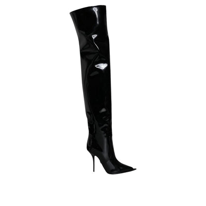 High Knee-High Over-The-Knee Boots by Dolce & Gabbana for women in calf leather & poly cotton black features an enchanting design from the Women's Calf Leather & Poly Cotton High Knee-High Over-The-Knee Boots collection, highlighting a enchanting and for a refined look.