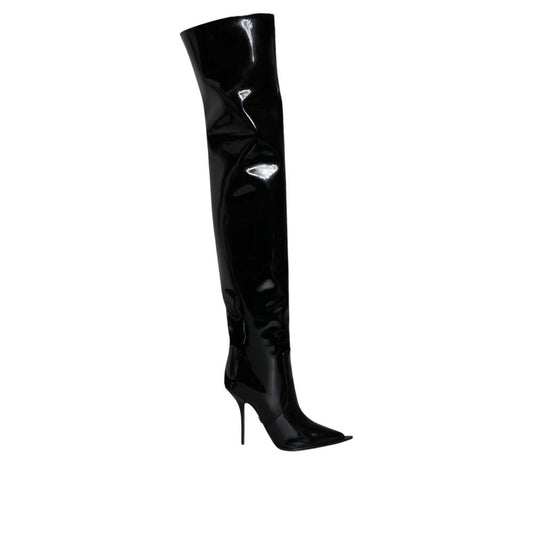 High Knee-High Over-The-Knee Boots by Dolce & Gabbana for women in calf leather & poly cotton black features an enchanting design from the Women's Calf Leather & Poly Cotton High Knee-High Over-The-Knee Boots collection, highlighting a enchanting and for a refined look.
