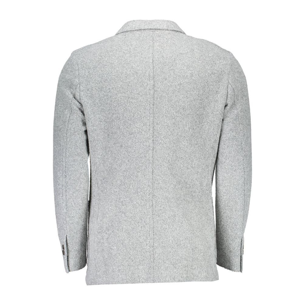 Blazer by Gant for men in polyamide polyester & wool gray features an stylish silhouette, showcasing a sophisticated and stylish for a truly stylish finish.