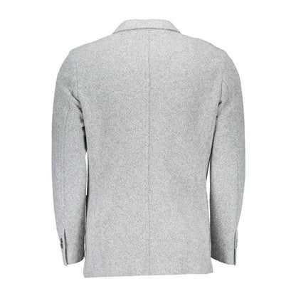 Blazer by Gant for men in polyamide polyester & wool gray features an stylish silhouette, showcasing a sophisticated and stylish for a truly stylish finish.