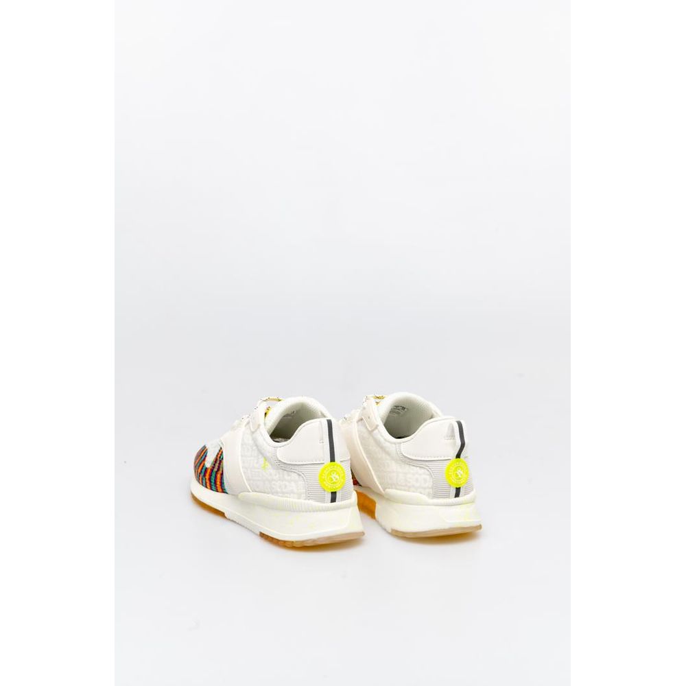Athletic Sneakers by Scotch & Soda for men in textile bicolour, rainbow & white showcases an impeccable silhouette, defined by an impeccable athletic style design that perfectly captures the essence of the Men's Athletic Textile Sneakers.