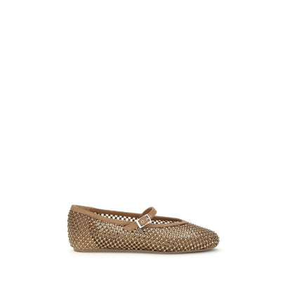Ballet Flat Shoes by LE SILLA for women in nylon brown showcases a enchanting silhouette as part of the Women's Nylon Ballet Flat Shoes collection, defined by a enchanting and for a enchanting look.