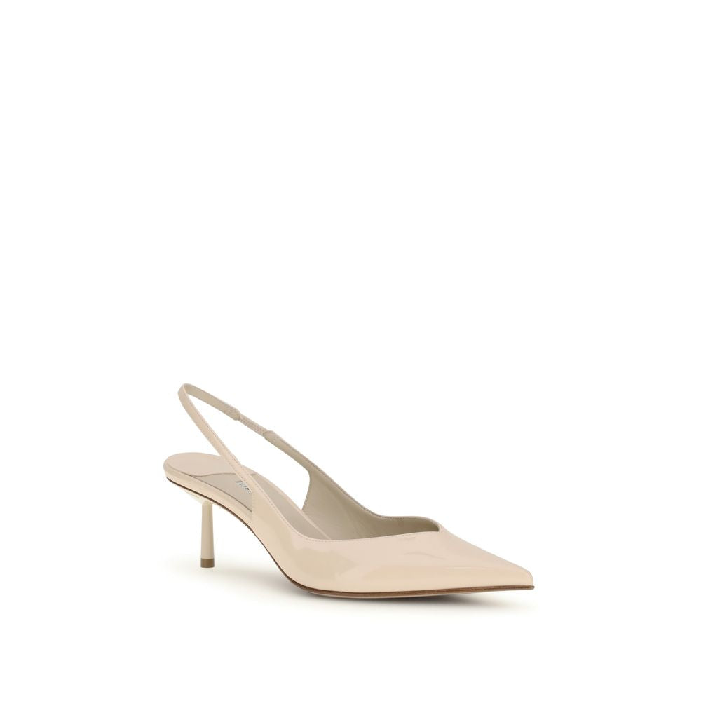 Mid-Heel Kitten Slingback Pumps Heels by LE SILLA for women in bos taurus calf patent leather multicolor features an captivating silhouette, showcasing the elegant Women's Bos Taurus Calf Patent Leather Mid-Heel Kitten Slingback Pumps Heels design with a mid-heel kitten-heel and a sophisticated almond toe style.