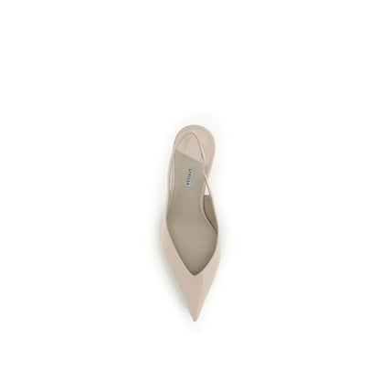 Mid-Heel Kitten Slingback Pumps Heels by LE SILLA for women in bos taurus calf patent leather multicolor features a effortlessly chic Women's Bos Taurus Calf Patent Leather Mid-Heel Kitten Slingback Pumps Heels design with a sophisticated mid-heel kitten-heel and elegant almond toe style.