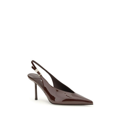 Platform Slingback Pumps Heels by LE SILLA for women in bos taurus calfskin leather & crystal black, brown & silver features an effortlessly chic silhouette from the Women's Bos Taurus Calfskin Leather & Crystal Platform Slingback Pumps Heels collection, showcasing a platform and effortlessly chic for a effortlessly chic look.