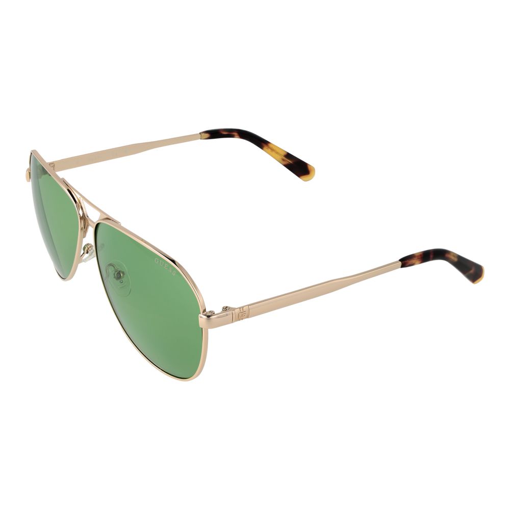 Guess Aviator Mirrored Medium-Tint Metal Sunglasses - Gold