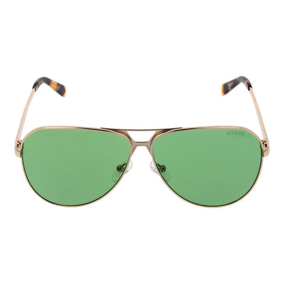 Guess Aviator Mirrored Medium-Tint Metal Sunglasses - Gold