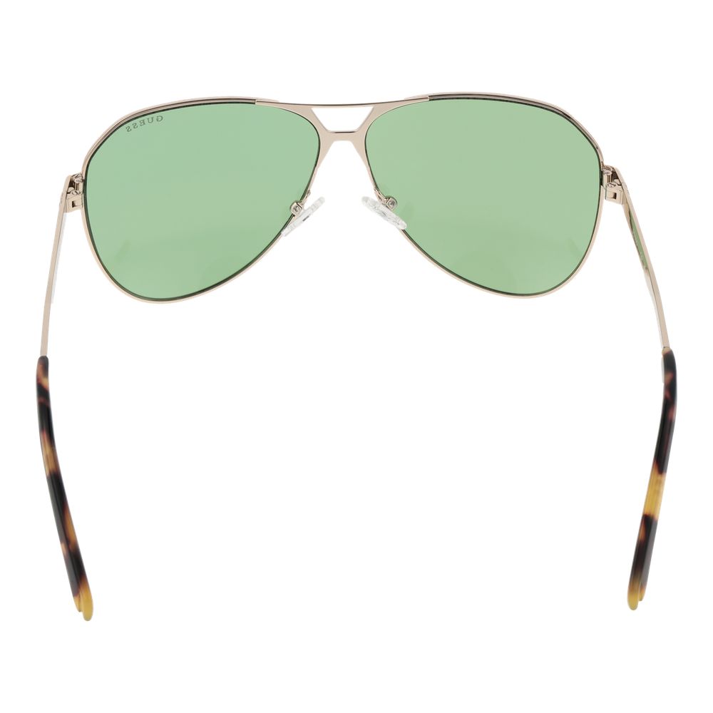 Guess Aviator Mirrored Medium-Tint Metal Sunglasses - Gold