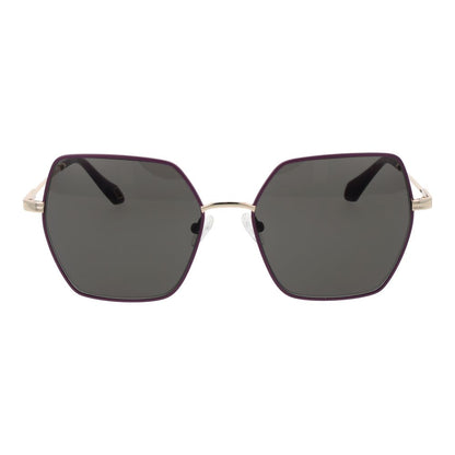 Sunglasses by Replay for women in multicolor features a sumptuous silhouette, showcasing a sumptuous rectangle full-rim frame design in purple coloured frame with high-performance non-polarized category-3-dark-tint lens.