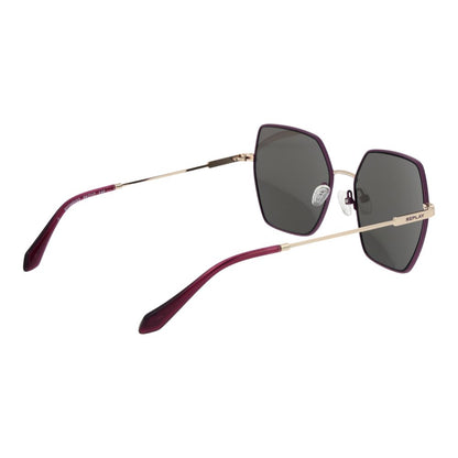 Sunglasses by Replay for women in multicolor showcases a ethereal silhouette, featuring purple coloured frame rectangle full-rim frame design with non-polarized category-3-dark-tint lens for a ethereal finish.
