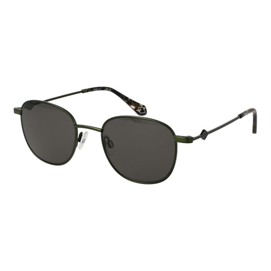 Sunglasses by Replay for unisex in metal multicolor features an lustrous full-rim oval frame design with green coloured frame detailing and non-polarized category-3-dark-tint lens for a lustrous aesthetic.