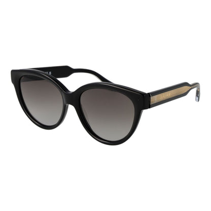 Sunglasses by Replay for women in plastic black showcases a ethereal silhouette, featuring black coloured frame full-rim cat-eye frame design with gradient category-2-medium-tint lens for a ethereal finish.
