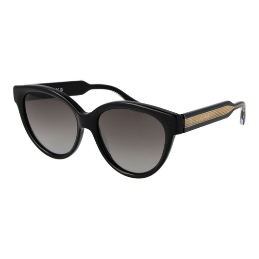 Sunglasses by Replay for women in plastic black showcases a ethereal silhouette, featuring black coloured frame full-rim cat-eye frame design with gradient category-2-medium-tint lens for a ethereal finish.