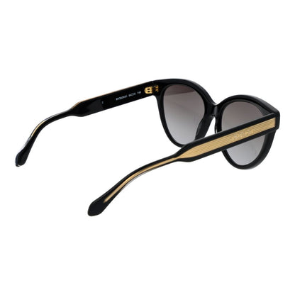 Sunglasses by Replay for women in plastic black features a sumptuous silhouette, showcasing a sumptuous full-rim cat-eye frame design in black coloured frame with high-performance gradient category-2-medium-tint lens.