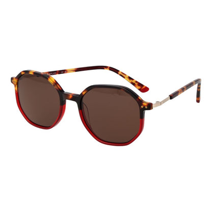 This Sunglasses by Replay for unisex in plastic brown presents a sumptuous silhouette, showcasing a sumptuous full-rim panto frame design in brown coloured frame and high-performance non-polarized category-3-dark-tint lens.