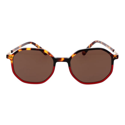 Sunglasses by Replay for unisex in plastic and brown featuring an opulent full-rim panto frame design with a sophisticated brown coloured frame finish and high-performance non-polarized category-3-dark-tint lens.