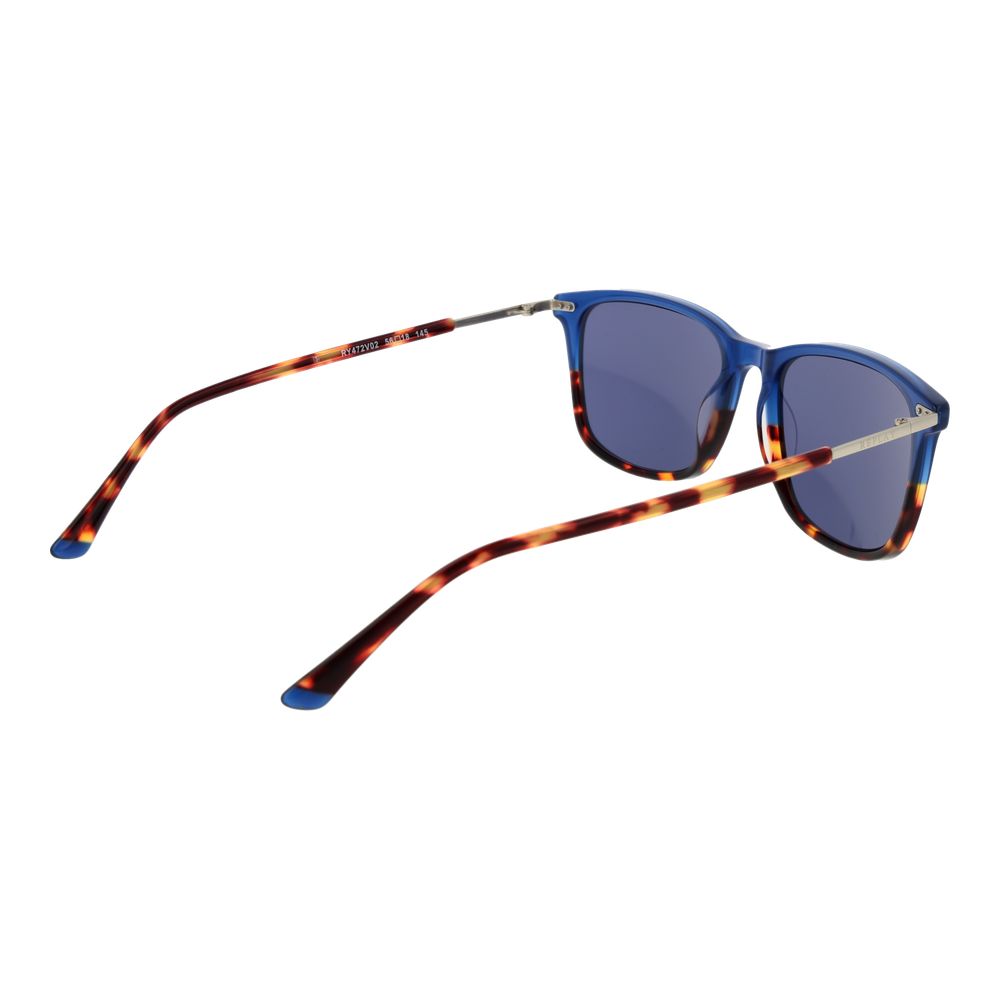 Sunglasses by Replay for men in brown features an lustrous rectangle full-rim frame design with brown coloured frame detailing and non-polarized category-3-dark-tint lens for a lustrous aesthetic.