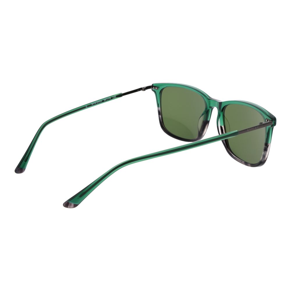Sunglasses by Replay for men in and multicolor presents a sumptuous silhouette, featuring green coloured frame and rectangle full-rim frame design with non-polarized category-3-dark-tint lens for a sumptuous look.