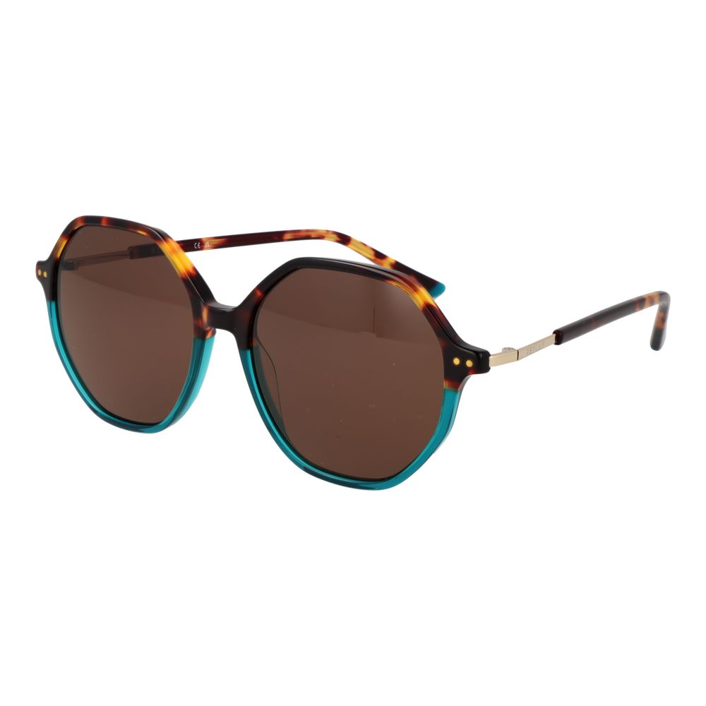 Sunglasses by Replay for women in plastic brown features an ethereal full-rim panto frame design with brown coloured frame frames and non-polarized category-3-dark-tint lens for a ethereal finish.