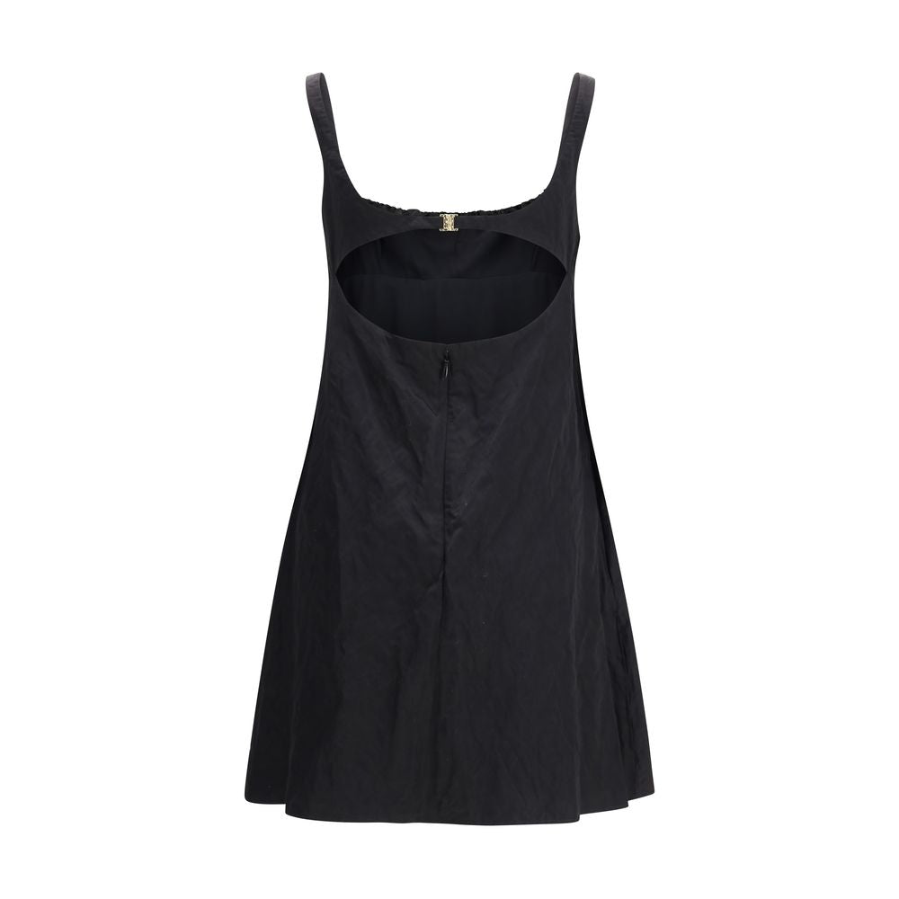 Dress by Chloé for women in polyamide silk satin & cotton black features an sultry silhouette defined by a and , falling to an sultry short mini for a sultry look.