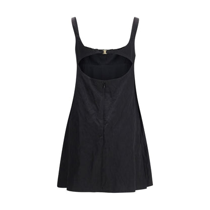 Dress by Chloé for women in polyamide silk satin & cotton black features an sultry silhouette defined by a and , falling to an sultry short mini for a sultry look.
