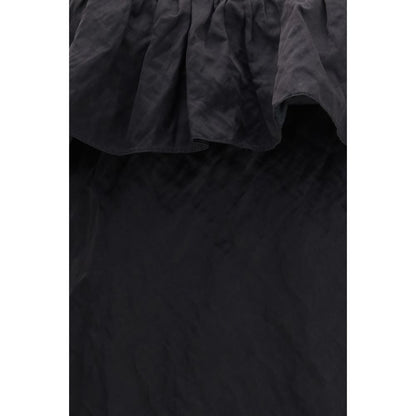 Dress by Chloé for women in polyamide silk satin & cotton black features an eye catching silhouette with a sophisticated , elegant , and a refined short mini for a eye catching aesthetic.