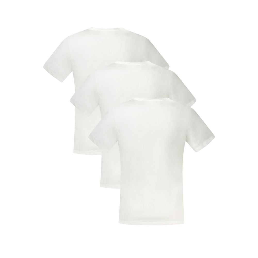 T-Shirt by Tommy Hilfiger for men in stretch cotton white showcases a fashionable silhouette, elegantly detailed with a fashionable and for a sophisticated, high-fashion look.
