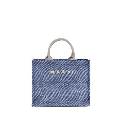 Tote Shoulder Bag by Marni for women in leather blue, zebra & patterned features a effortless sophistication silhouette, secured by a with ample and versatile shoulder-strap, adjustable-strap & handle for a effortless sophistication finish.
