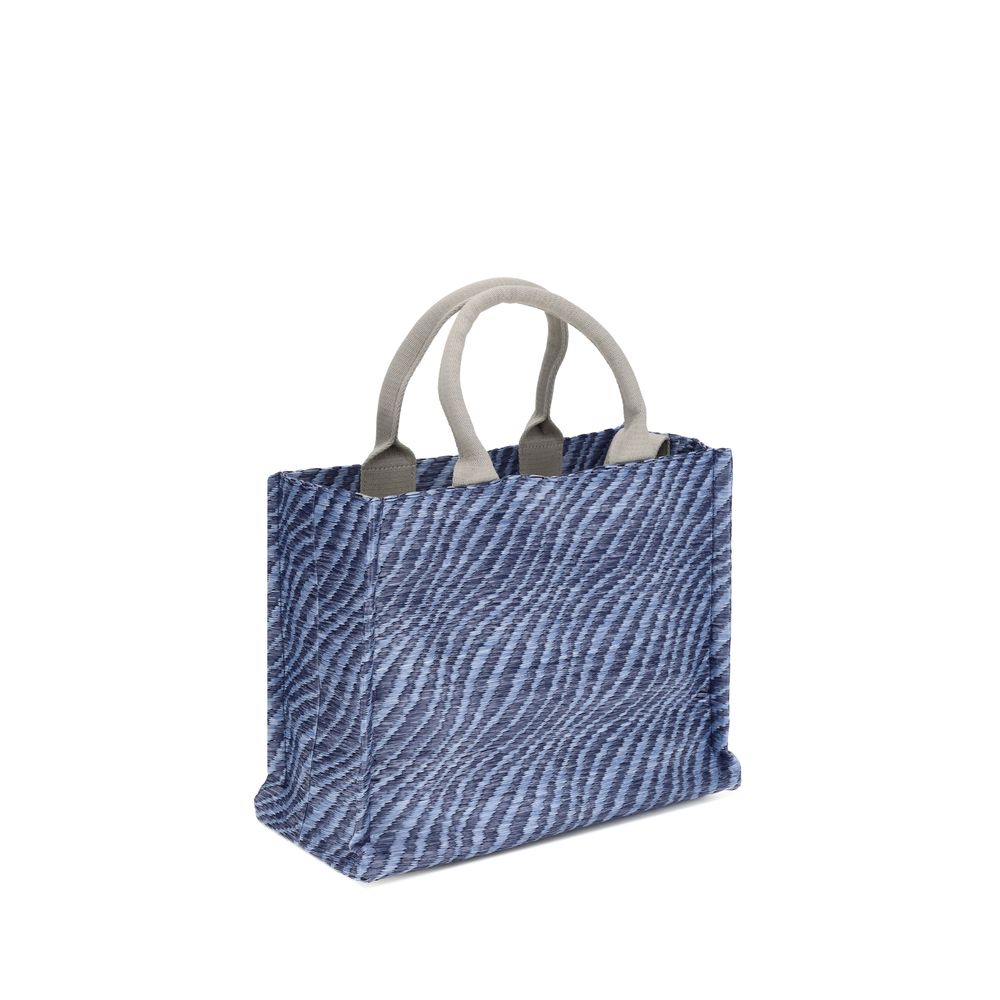 Tote Shoulder Bag by Marni for women in leather blue, zebra & patterned features a distinguished silhouette, showcasing a secure and distinguished with versatile shoulder-strap, adjustable-strap & handle for a distinguished finish.