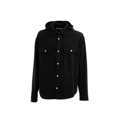 Palm Angels Black Denim Shirt