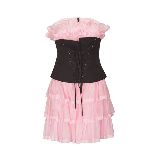 Philosophy di Lorenzo Serafini Multicolor Cotton Cocktail Dress