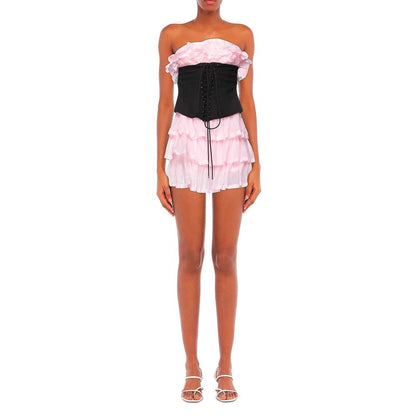 Philosophy di Lorenzo Serafini Multicolor Cotton Cocktail Dress