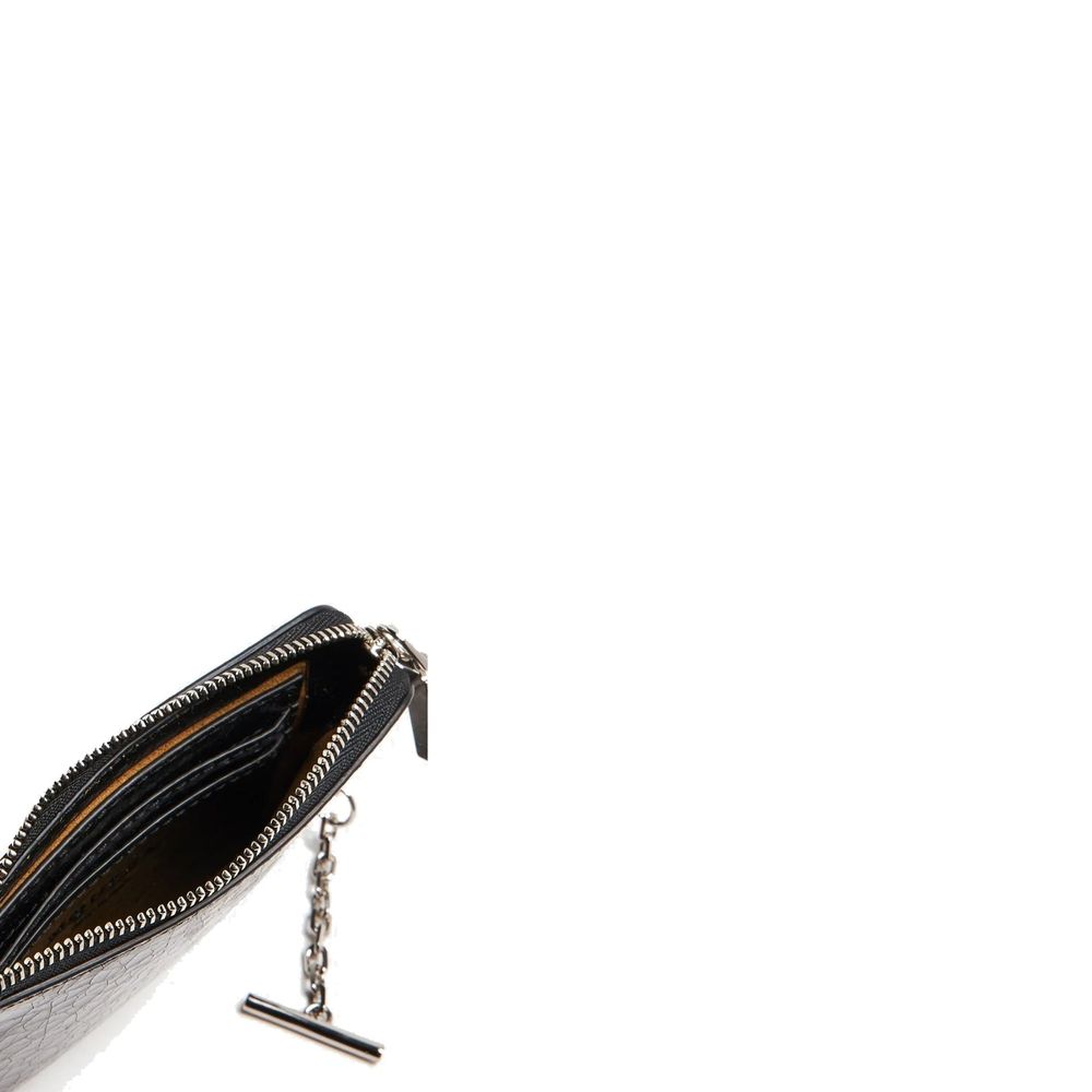 Clutch Handbag by Alexander McQueen for unisex in calfskin suede leather black & silver features a architectural silhouette, showcasing a secure zipper, ample cardholder, and versatile for a architectural finish.