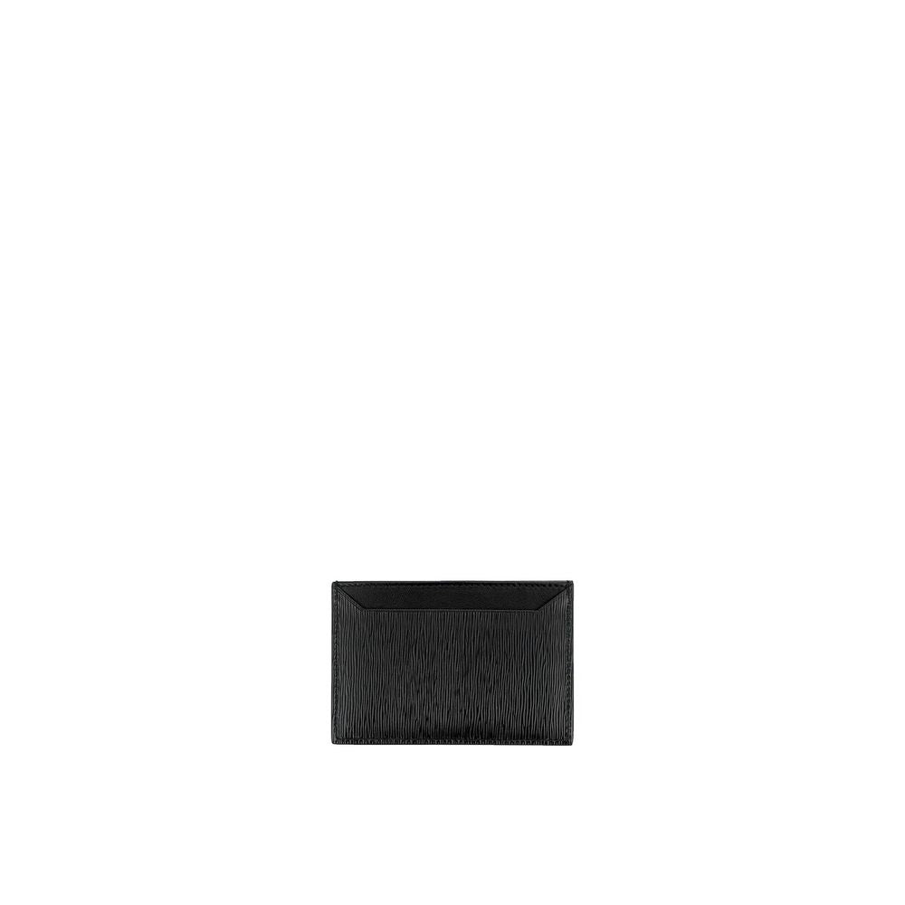 Wallet by Prada for women in calfskin leather black showcases a discerning silhouette, artfully capturing the essence of Calfskin Leather Wallet with its functional .